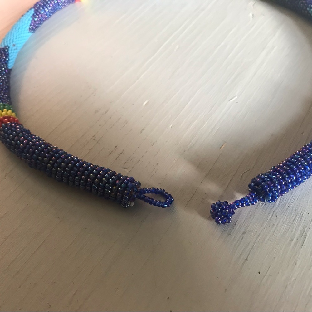 Handmade Beaded Rope Necklace - Picture 2 of 3